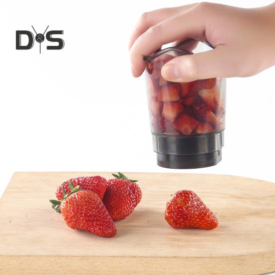 Gemüseschneider, Würfeln und Schneiden, Küchenmaschine für Obst und weiches Gemüse, platzsparender manueller Küchenschneider mit Edelstahlklingen