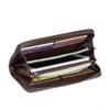 Johnature Genuine Leather Hand Wallet Retro Womens Wallets And Purses Handmade Cowhide Phone Purse Wallet Card Holder