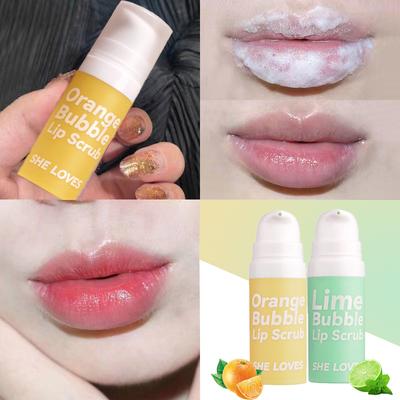 Esfoliante labial, esfoliante de pele morta, redução de linhas labiais, essência, creme labial, esfoliante labial de bolhas