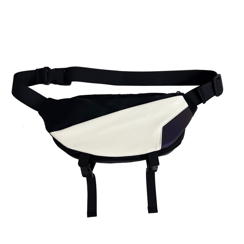 

Нагрудная сумка Мужская маленькая сумка через плечо Женская маленькая сумка Красочная отражающая сумка через плечо белый/чёрный