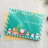 Christmas 3D Paper Carving Greeting Card with Message Envelope