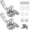 Toilet Seat Fittings, Zinc Alloy Toilet Seat Hinges Replacement for Most Toilet Seats