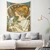 Art Nouveau Tapestry Elegant Lady Holding Branch Bedroom Living Room Decor