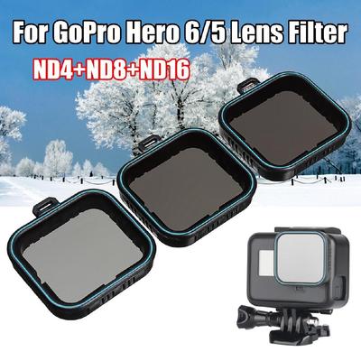 ND Ochranný filtr objektivu(ND4 8 16)+ CPL filtr pro Gopro Hero 5 Hero 6 Black Hero 7 Příslušenství pro kameru 3dílná sada filtrů 1,59"x1,57"x0,31"