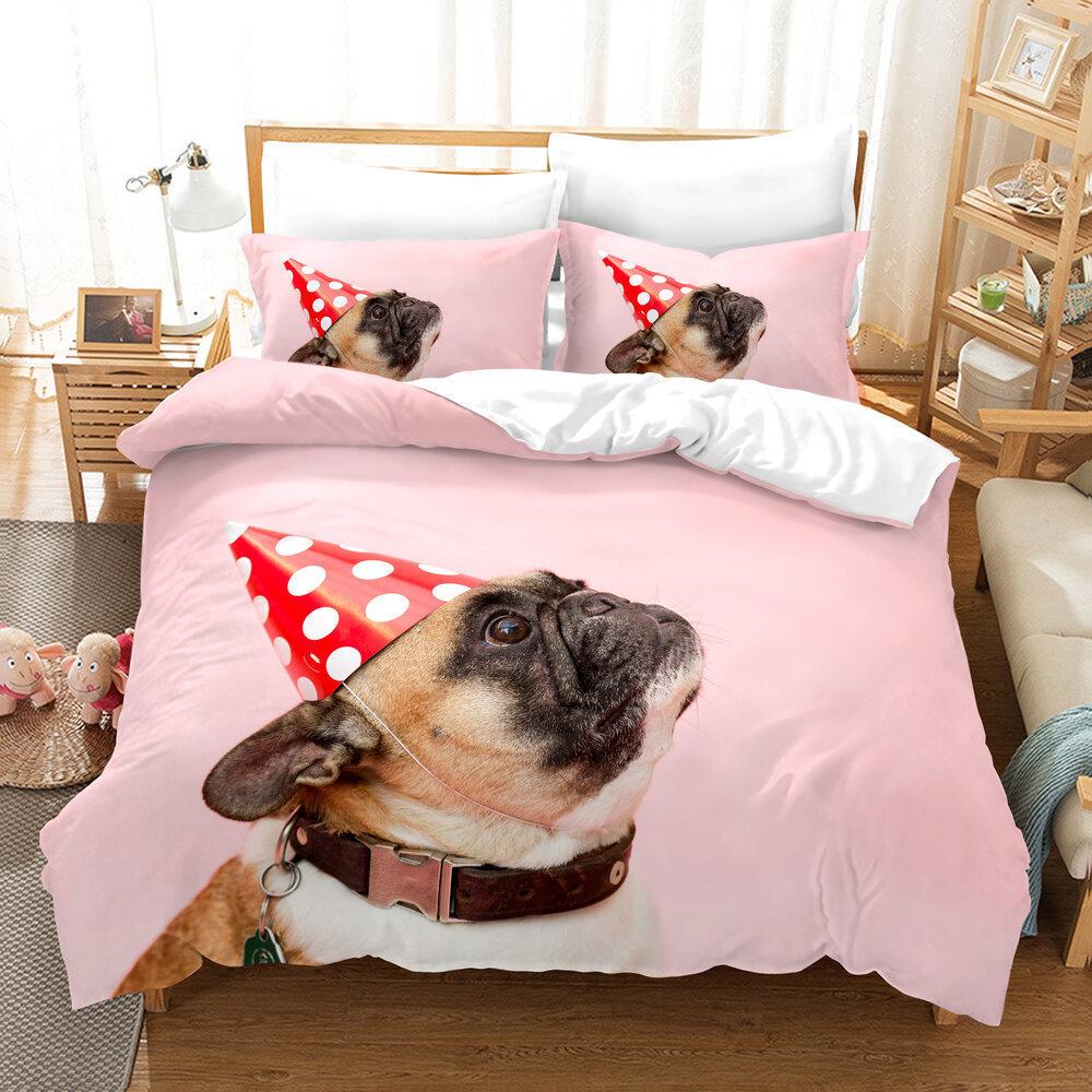 

Animation Cartoon Animal Three-Piece 3D Digital Printing UK 135*200cm