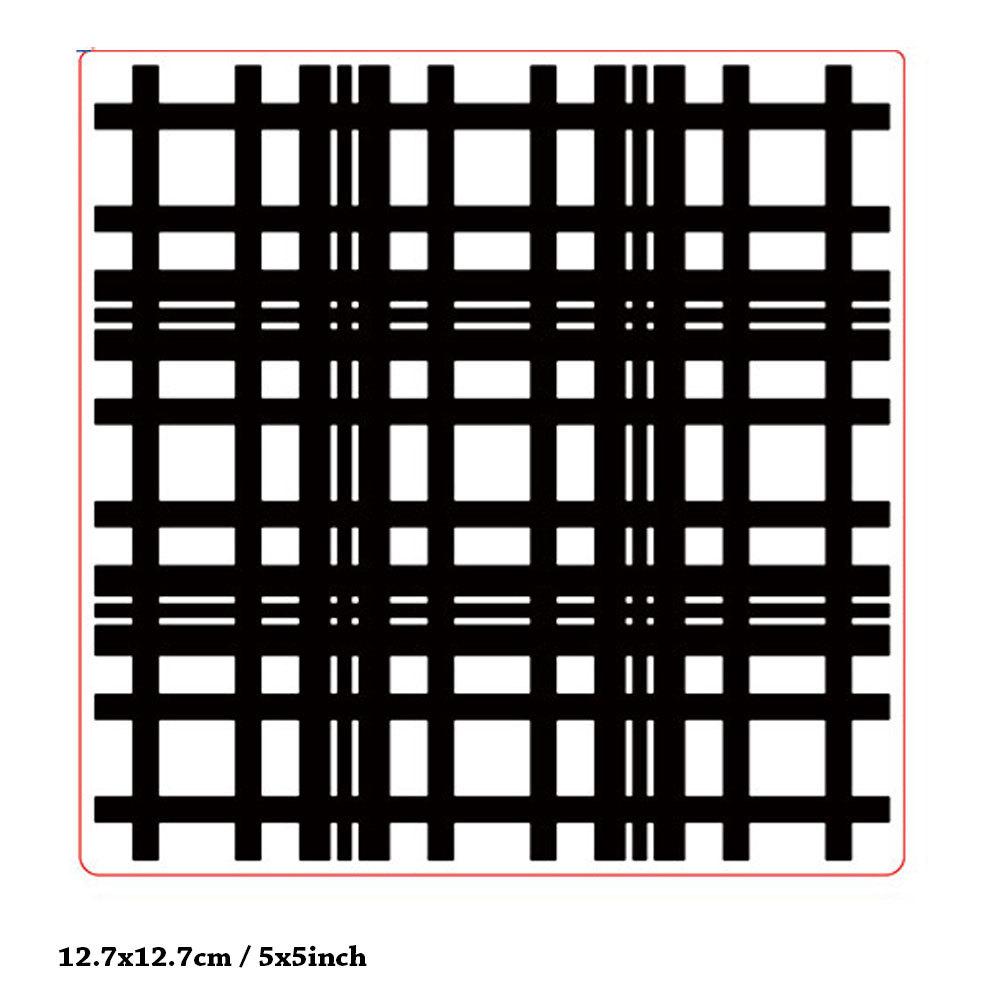 Dot Grid Net Plastové embosovací složky Šablona matrice šablony Květinové krajky Line Wave Frame