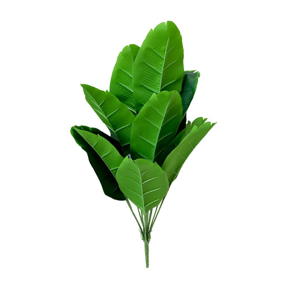 

Faux Plantain Plant Artificial Banana Leaf Tree Realistic Fake Greenery Foliage Floor Plant for Indoor Home Office