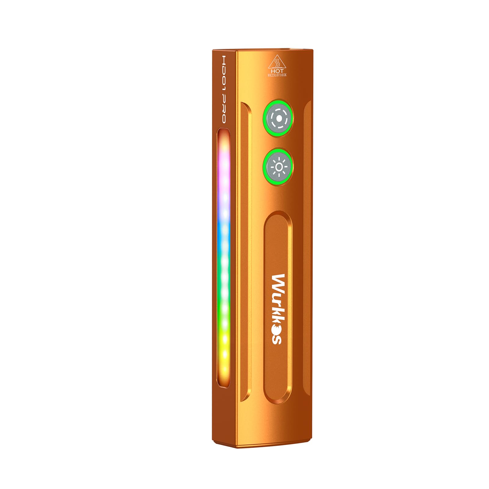 

Wurkkos HD01 Pro Rechargeable 1200 4 Brightness IP65 Battery for Disaster Outdoor Emergencies Orange Flashlight, Lumens, High-Brightness LED, Levels,