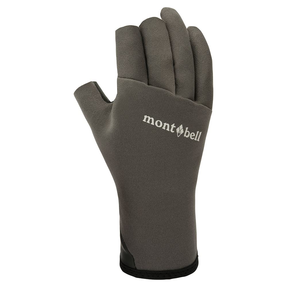 Climaprene Three Fingerless Fishing Gloves Gray Mont-bell [mont-bell] #1126204 (L)