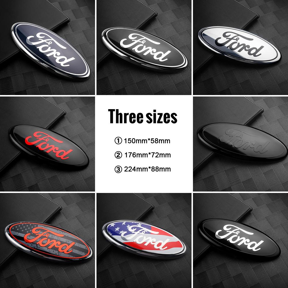 ROPP7 Car Front Hood Trunk Metal Badge Cover Sticker For Ford Focus Kuga Mondeo Fusion Mustang Fiesta MK4 MK2 MK7 Ranger Shelby Escape