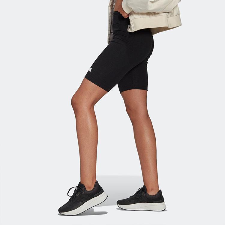 Adidas Logo Solid Color Slim Fit Casual Fitness Shorts Women shorts Black HG4368