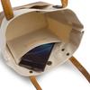 Bolsa Mini Bolsa Tote de Lona Bolsa de Lancheira de Lona Leve Repelente de Água Horizontal Macia Apoio de Braço Fabricada no Japão Couro Genuíno Couro de Cavalo Feminino