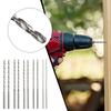 10Pc Extra Long HSS High Speed Steel Drill Bit Set 2mm,3mm,3.5mm,4mm,5mm Bits HSS Twists Drill Bit Set Round Shank Impacts Drill