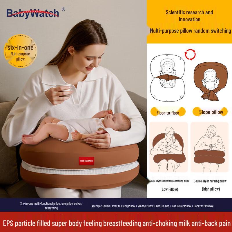 Многофункциональная подушка для кормления BabyWatch 6-в-1 против срыгивания