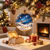 Coordinated Seasonal Arrangements Glowing Clear Christmas Ball Ornament Light Up Story Decoration with Warm LED 3D Winter Scene Baubles Light,