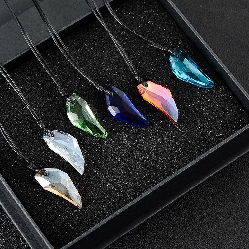 Women Men'S  Wolf'S Tooth Necklace Crystal Natural Stone Pendant Jewelry Gift