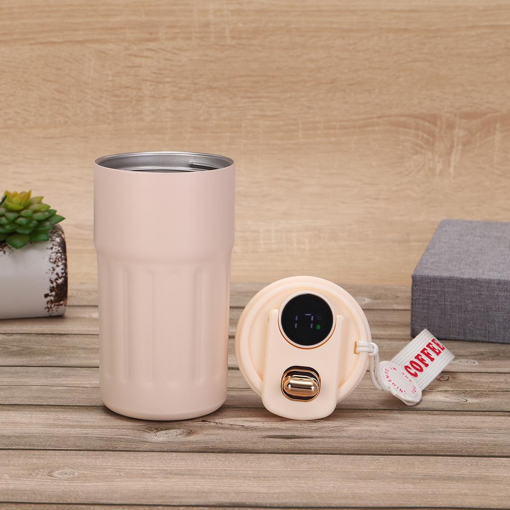 Simple 316 Stainless Steel Coffee Cup Smart Temperature Display Sling Thermos Cup Business School Gift Water Cup