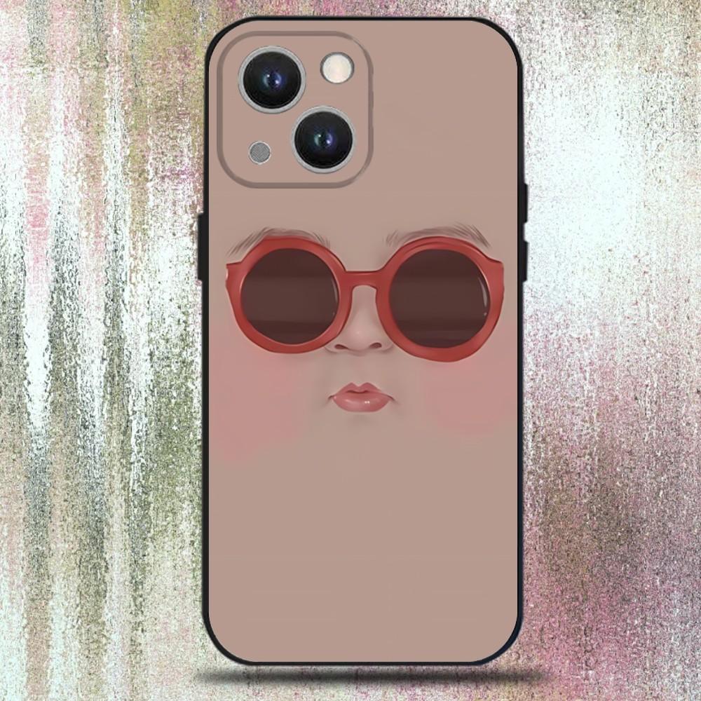Funny Emoticons Phone Case For iPhone 16,15,14,13,12,11 Plus,Pro Max,XS,X,XR,SE,Mini,8,7,Soft Silicone Black Cover
