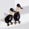 Vintage Duck Brooch for Men and Women Blue Fashion Rhinestone Enamel Bird Clothing Jewelry