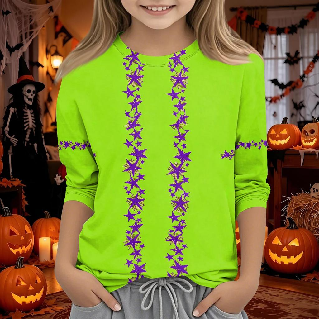 Kids Halloween 3/4 Sleeve T-Shirt for Boys and Girls