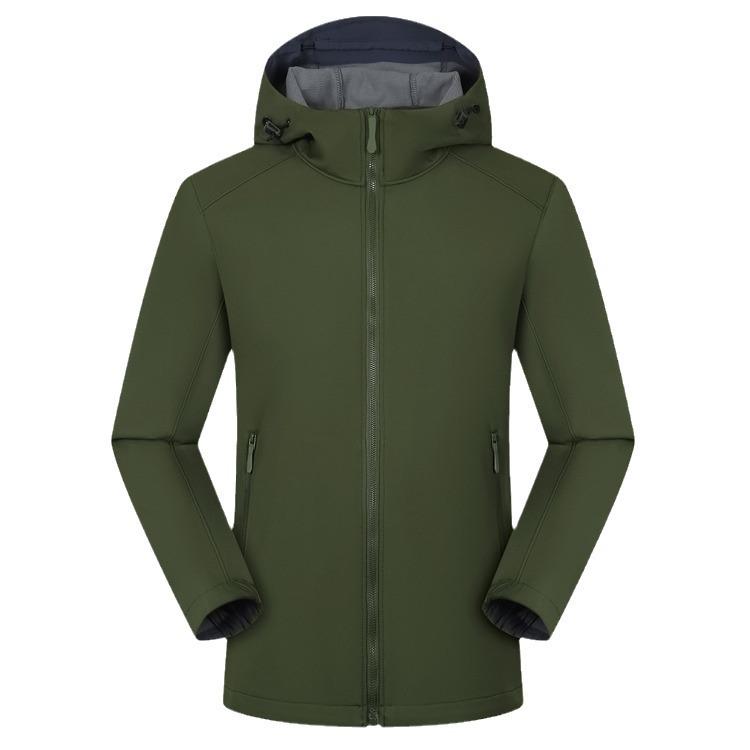 Custom Logo Windproof Softshell Jacket for Autumn/Winter - Warm Workwear for Groups & Couples