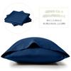 Hotel-quality Pillow with Two Pillowcases, Suitable for Side Sleepers, Breathable, Washable, 3D Construction, Gift Included (63 X 43 X 20 Cm, Navy)