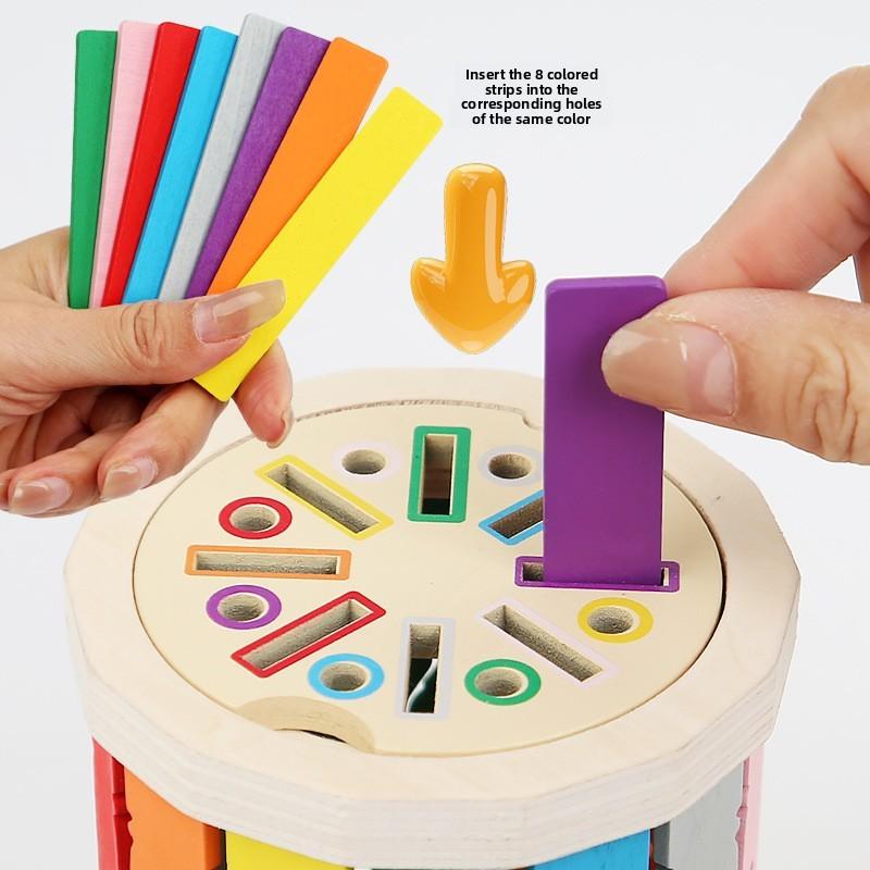 Color Wooden Kids Sorting Matching Toy For Early Education Development Gift