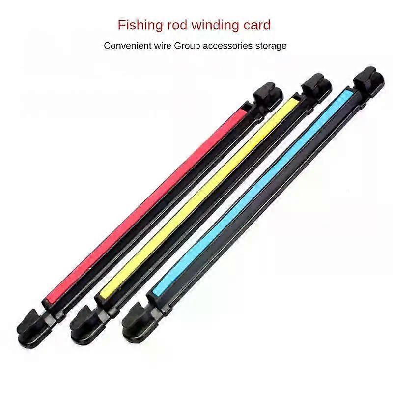 3PCS Winding Thread Abs Reusable Universal Detachable Practical Fishing Rod Line Card Rod Fishing Gear Accessories
