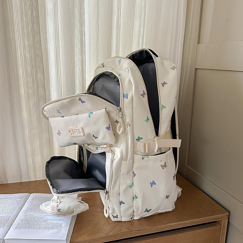 Cartoon Print Student Schoolbag Women's Large Capacity Backpack