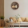 Artistic Clock Vintage Decorative Wooden Animal Silent Practical Powered Hanging