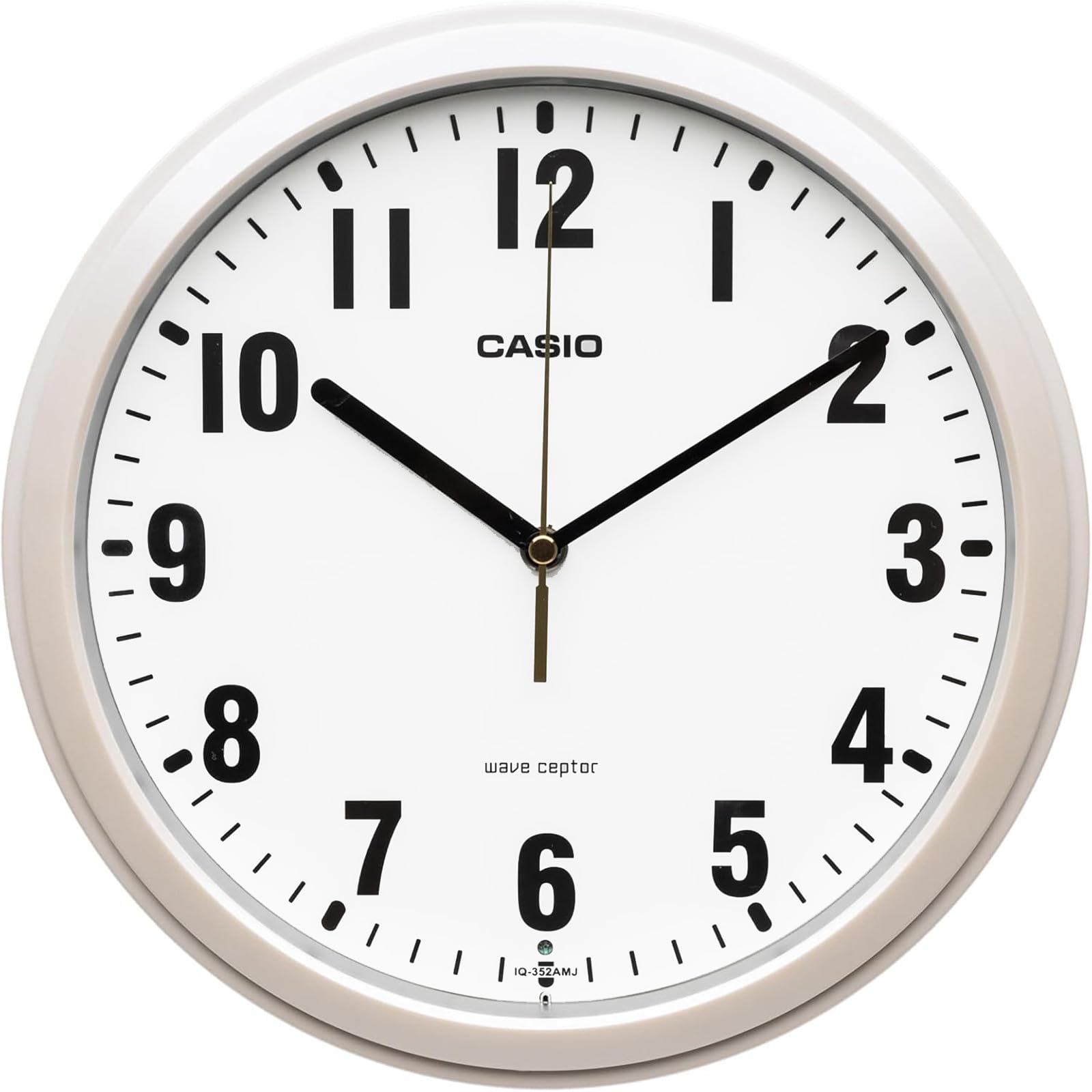 

[Amazon.co.jp Exclusive] CASIO Wall Clock, Analog, Radio-Controlled, Compact, Nighttime Stopwatch, White, Pearl White, IQ-352AMJ-7JF