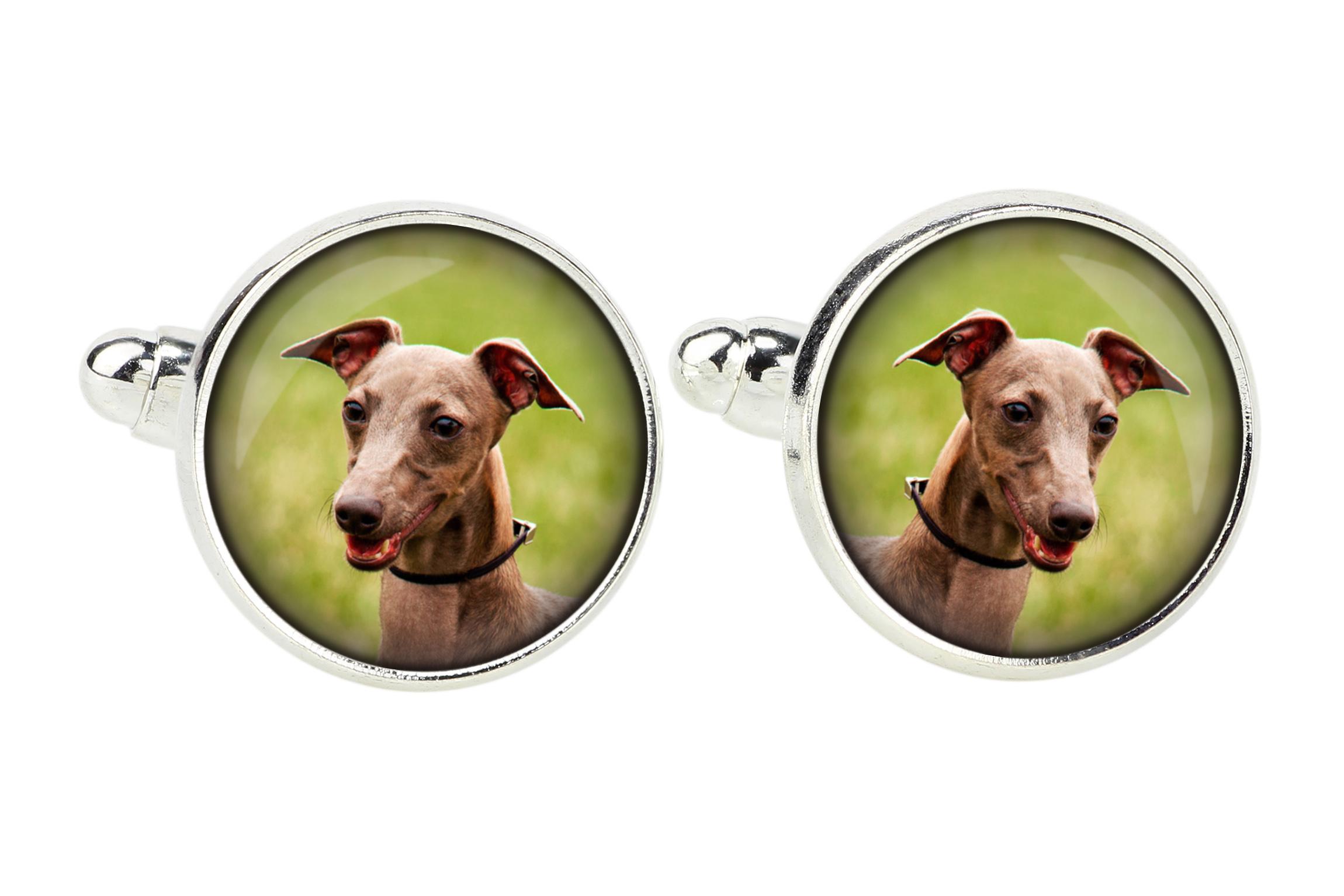 

Azawakh, Tuareg Sloughi - cufflinks, a shirt accessory, a shirt pendant from the Art-Dog brand срібний