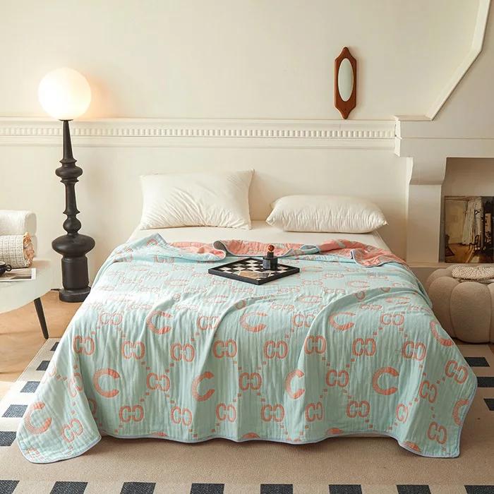 New Class a Cotton Is Not Easy To Shrink 6 Layers Gauze Blanket Towel Blanket Summer Blanket