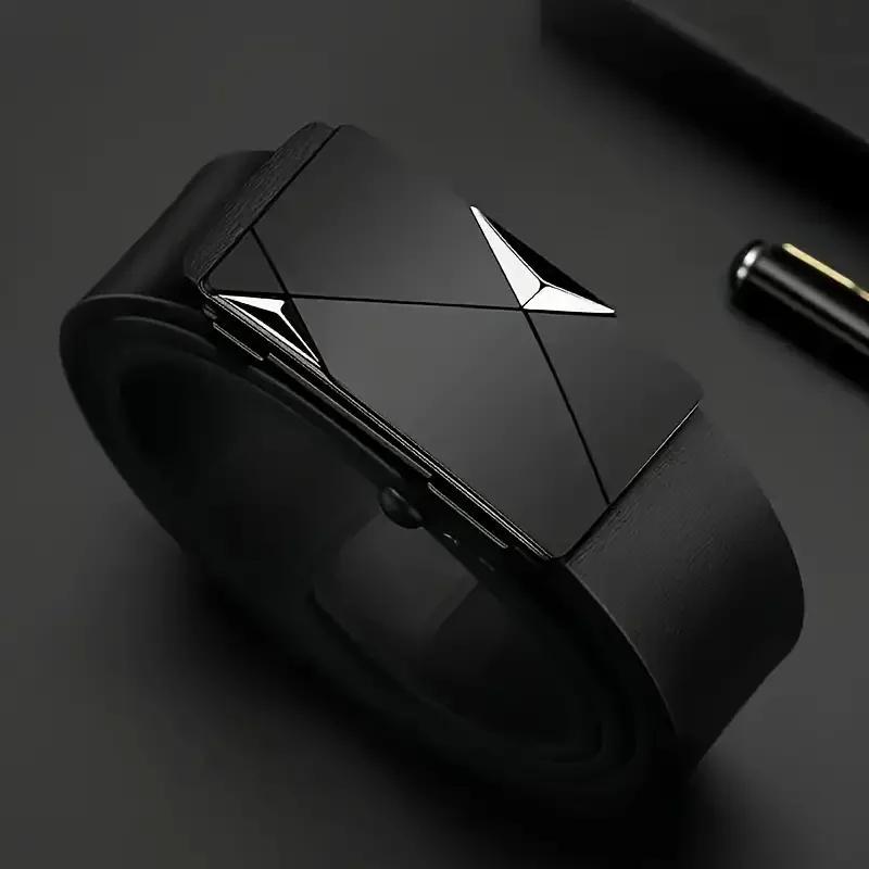 

Fashion men s PU leather belt-fashion life, leisure, party, festival, work, business belt automatic buckle 120cm зелёный