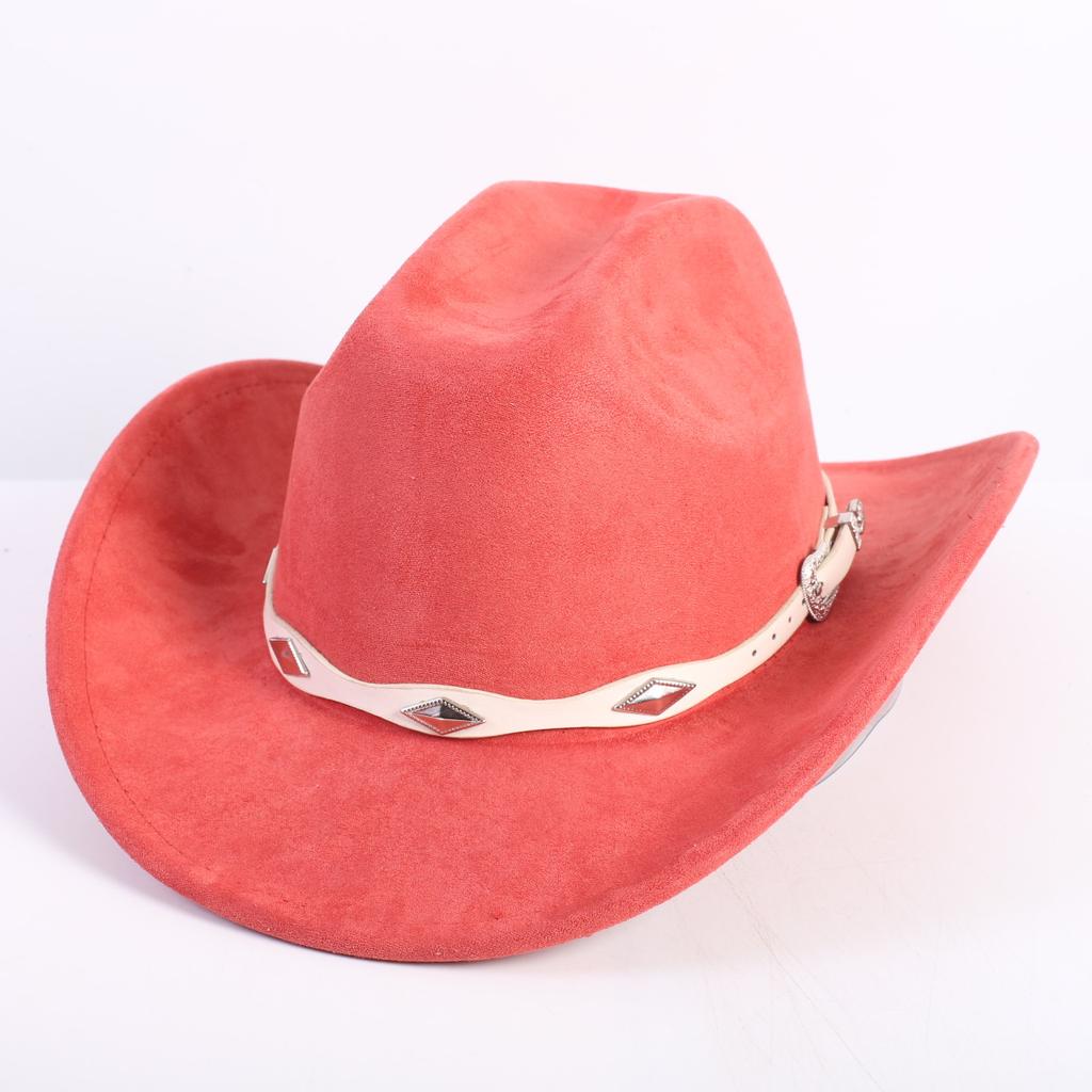 New Color Western Cowboy Hat Men's and Women's Commuting Versatile Simple Wind Wide Brim Top Hat Sun Hat