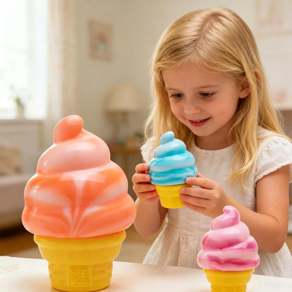 Hot Schylling Ice-Cream Sensory Toys Stress Relieving Blocks Pinching Relieving Puzzle Solving Venting Children Souvenir
