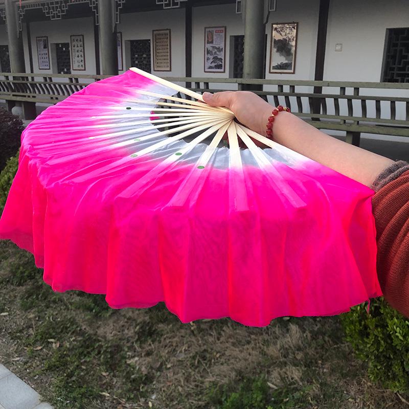 1-Foot Double-Sided Yangge Dance Fitness Fan Prop