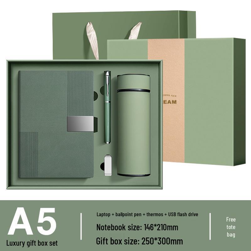 Customizable Cross-Border Gift Set: Notebook & Thermos for Office Meetings & Daily Use