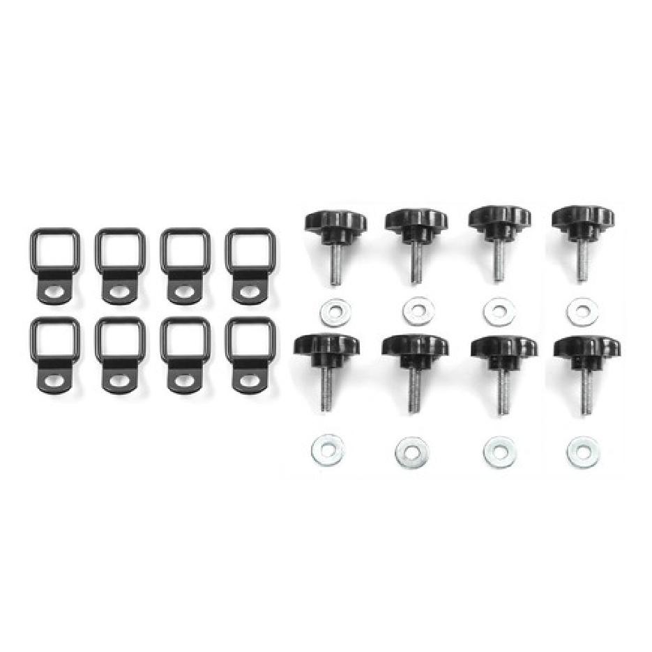 Quick Removal Fastener Thumb Screws + D Rings Anchor for Jeep Wrangler 2007-2017