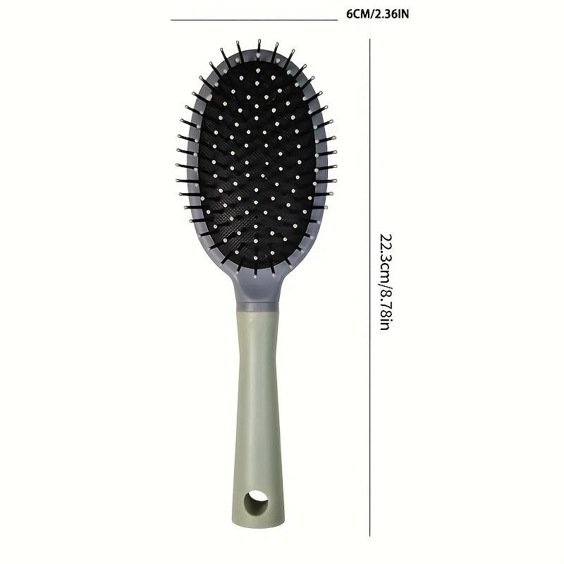 [Nylon Bristle Hair Brush] Nylon Bristle Hair Brush for Women, ABS Plastic Handle, Finishing Comb for Normal Hair