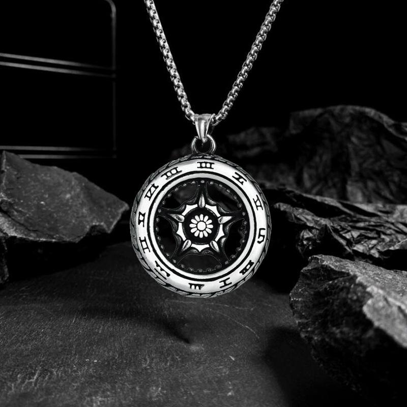 Tire Titanium Steel Necklace Trendy Men's Versatile Simple Spring/summer Date Pendant Couple Accessories