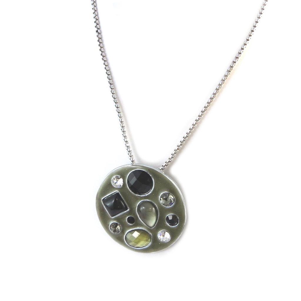 Les Trésors De Lily [F5982] - Gray 'Mélusine' Designer Necklace