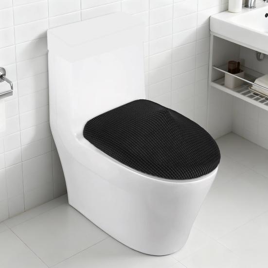 Toilet Cover Corn-patterned Fabric Elastic Strap Non-Slip Stable Toilet Seat Cover Multifunctional Bathroom Decor