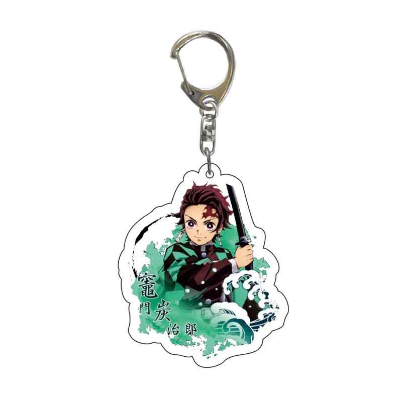Anime Keychains Keychain Demon Slayer Kimetsu No Yaiba Acrylic Key Ring Cute Funny Cartoon for Friends