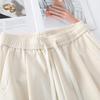 Women's Spring Summer 2025 High-Waist Beige Wide-Leg Pants - Fashionable, Slimming, and Versatile Trousers