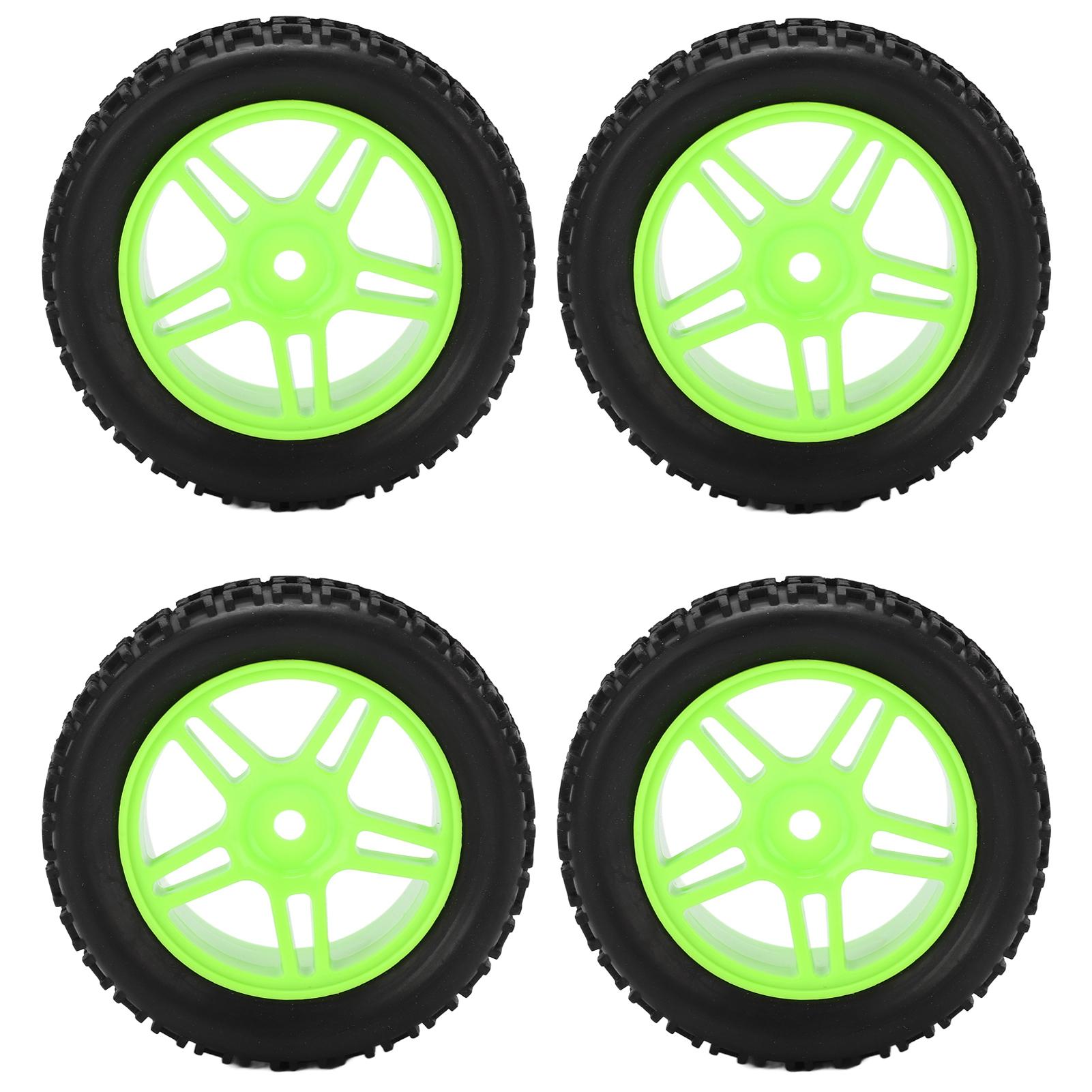 

4 шт. 75 мм Шина для радіокерованої машини U-подібна Гумова Колесо для радіокерованого транспортного засобу Шина для радіокерованої машини з дистанційним керуванням для Wltoys 144001 114 зелений