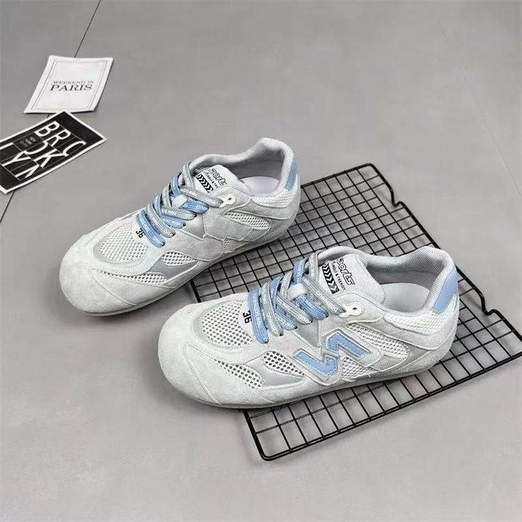 

Mesh heightening German training shoes women s summer 2025 new versatile pair of shoelaces breathable foot sports shoes white shoes 40