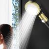 Aluminum Black and Gold Hand Shower Head with Boost Pressure Ion Water Purification Filter Universal Handheld Shower Head