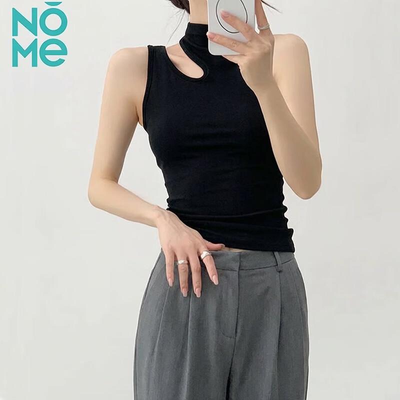 

Женский топ-майка NOMe с вырезами и высоким воротником без рукавов XL