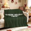 Top Gun Fighter Pilot Helmet Pattern Theme Flannel Blanket Cozy Warm Fleece Blanket For Living Room Air Conditioner Room Party Decor Great Holiday Gif